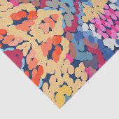 Papier Mousseline Plumeria tropicale Fleurs tachetées Motif de carre (Détail)