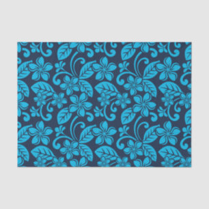 Papier Mousseline PLUMÉRIE DE L'ÎLE (BLEU x 2)
