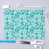 PAPIER MOUSSELINE PLUMÉRIE DE L'ÎLE (TURQUOISE) (Artisanat)
