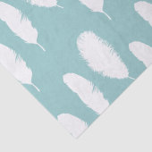 Papier Mousseline Plumes bleues et blanches (Détail)