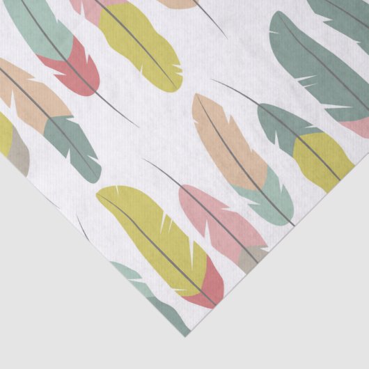 Papier Mousseline Plumes chics (Détail)
