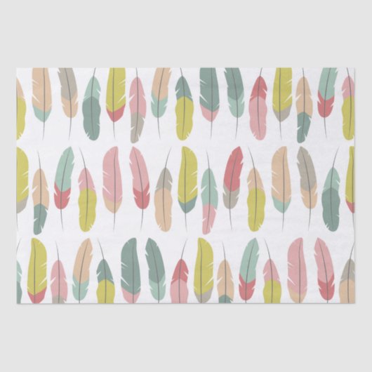 Papier Mousseline Plumes chics (Recto)