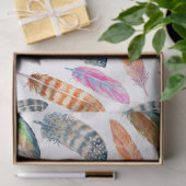 Papier Mousseline Plumes d'aquarelle (Cadeau)