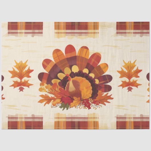 Papier Mousseline Plumes d'Automne (Recto)