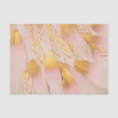 Papier Mousseline Plumes de flèche rose or nuptiale (Recto)