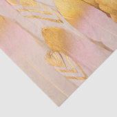 Papier Mousseline Plumes de flèche rose or nuptiale (Détail)