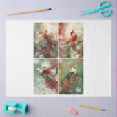 Papier Mousseline Plumes de Noël (Artisanat)