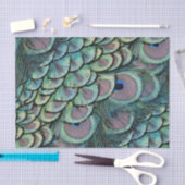 Papier Mousseline plumes de paon (Artisanat)