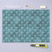 Papier Mousseline Plumes de Peacock Plutôt Turquoises (Artisanat)