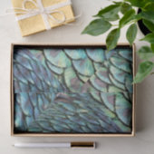 Papier Mousseline Plumes de queue de paon (Cadeau)