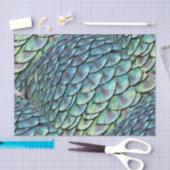 Papier Mousseline Plumes de queue de paon (Artisanat)