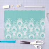 Papier Mousseline Plumes douces de paon (Artisanat)