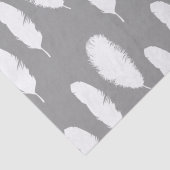 Papier Mousseline Plumes grises et blanches (Détail)