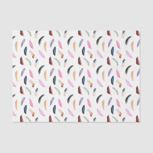 Papier Mousseline Plumes roses (Design 66 Pink Series) (Recto)