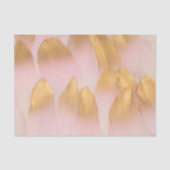 Papier Mousseline Plumes roses pourvues d'or (Recto)