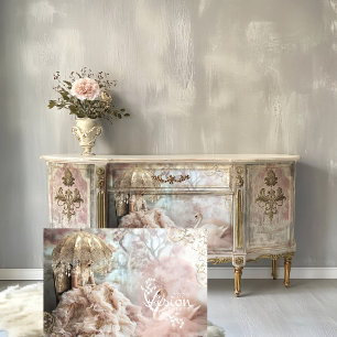 Papier Mousseline Plumes & Tulle, Cygne Romantique & Élégante Dame