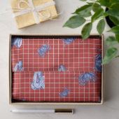 Papier Mousseline Plus Red and Navy Nautical Series Design 11 (Cadeau)