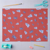 Papier Mousseline Plus Red and Navy Nautical Series Design 11 (Artisanat)