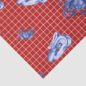 Papier Mousseline Plus Red and Navy Nautical Series Design 11 (Détail)