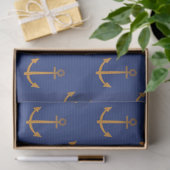 Papier Mousseline Plus Rouge et Marine Nautique Série Design 7 (Cadeau)