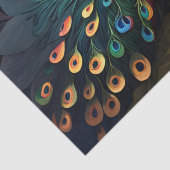 Papier Mousseline Plutôt comme un paon dans les pivoines (Détail)