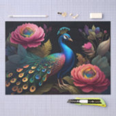 Papier Mousseline Plutôt comme un paon dans les pivoines (Artisanat)