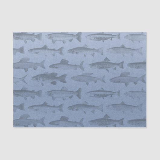 Papier Mousseline Plutôt Pêcher Motif de poisson personnalisé (Recto)