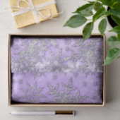 Papier Mousseline Pneus d'argent violet hiver Wonderland (Cadeau)