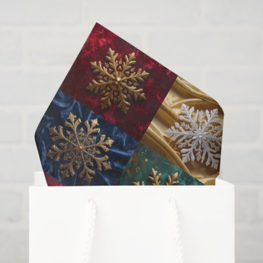 Papier Mousseline Pneus d'or sur l'image Velvet (Sac cadeau)