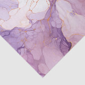 Papier Mousseline Poche violette dynamique et aquarelle or (Détail)