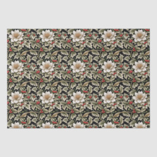 Papier Mousseline Poches blanches avec baies blanches et rouges