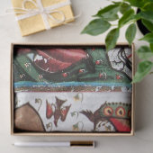 Papier Mousseline POÈTE DANS LE JARDIN DES OISEAUX Miniature Médiéva (Cadeau)