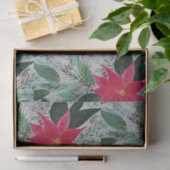 Papier Mousseline Poinsettia (Cadeau)
