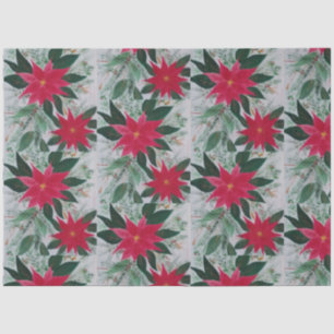 Papier Mousseline Poinsettia