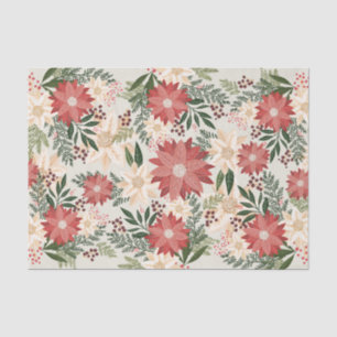 Papier Mousseline Poinsettia botanique moderne et festive