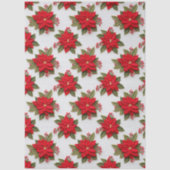 Papier Mousseline Poinsettia Needlework Fêtes de Noël Senti (Recto)