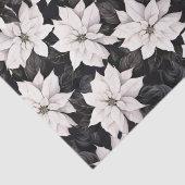 Papier Mousseline poinsettia noir et blanc chic (Détail)