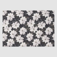 poinsettia noir et blanc chic