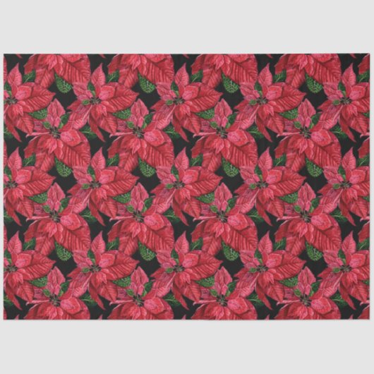 Papier Mousseline Poinsettia Paper Series Design 3 (Recto)