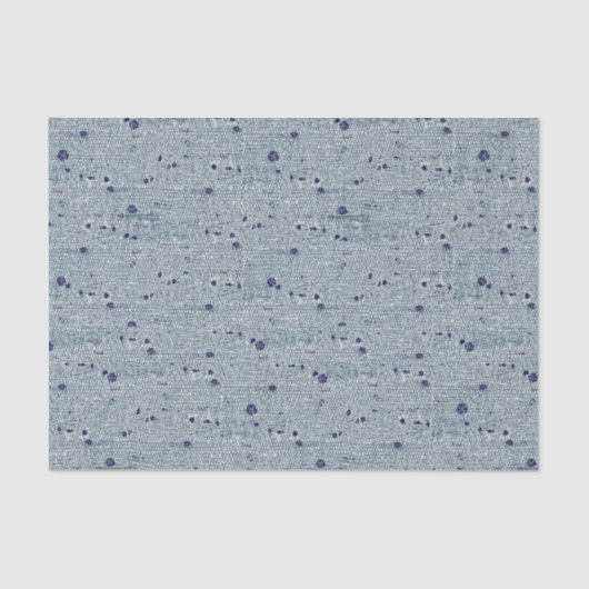 Papier Mousseline Point de pierre bleue (Recto)