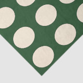 Papier Mousseline Point de Polka d'ivoire vert (Détail)