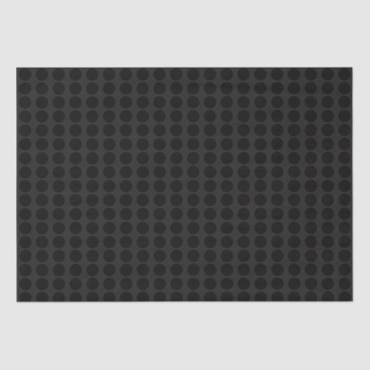 Papier Mousseline Point minimaliste moderne noir gris foncé (Recto)