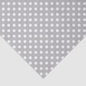Papier Mousseline Point Polka blanc sur le papier gris (Détail)