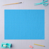 Papier Mousseline Point Polka bleu (Artisanat)