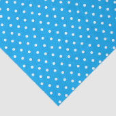 Papier Mousseline Point Polka bleu (Détail)