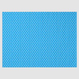 Papier Mousseline Point Polka bleu