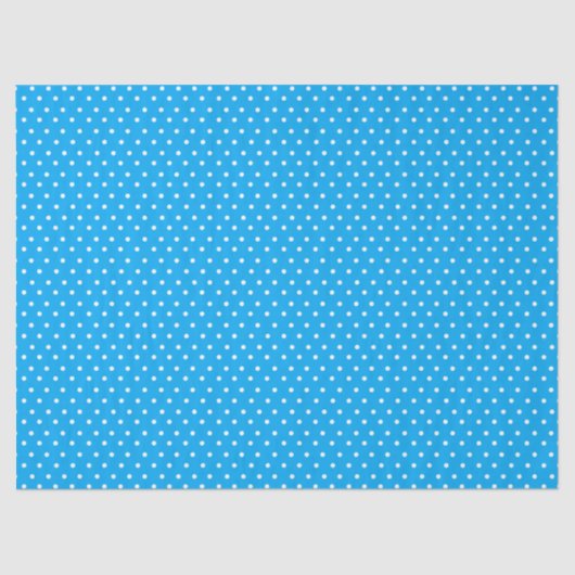 Papier Mousseline Point Polka bleu (Recto)