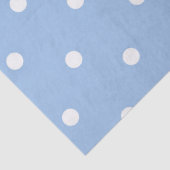 Papier Mousseline Point Polka bleu blanc (Détail)