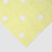 Papier Mousseline Point Polka jaune blanc (Détail)