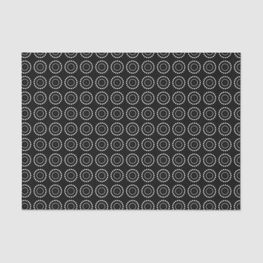Papier Mousseline Point Polka noir et blanc (Recto)